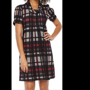 20/$30 Jessica Howard Short Sleeve Plaid Shift Dress XL